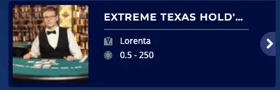 「Extreme Texas Holedem(エクトリーム テキサスホールデム)」をプレイ！